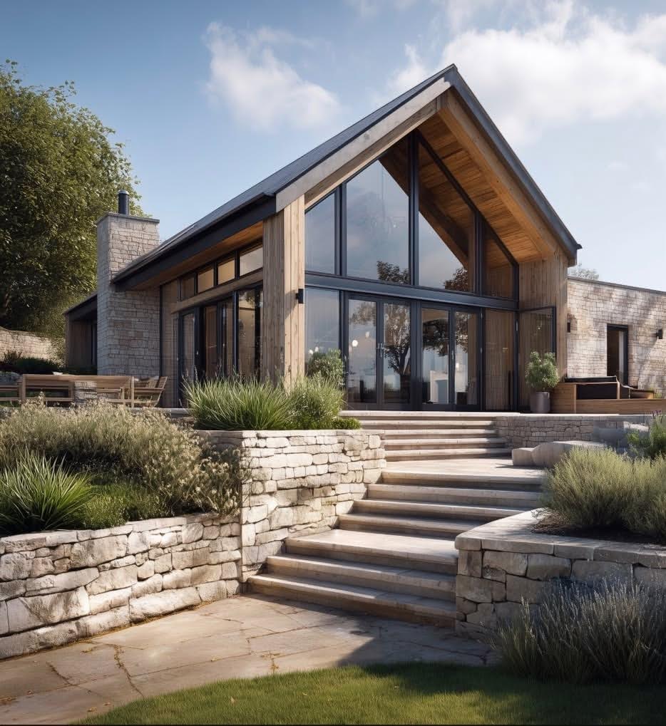 Villa stone exterior